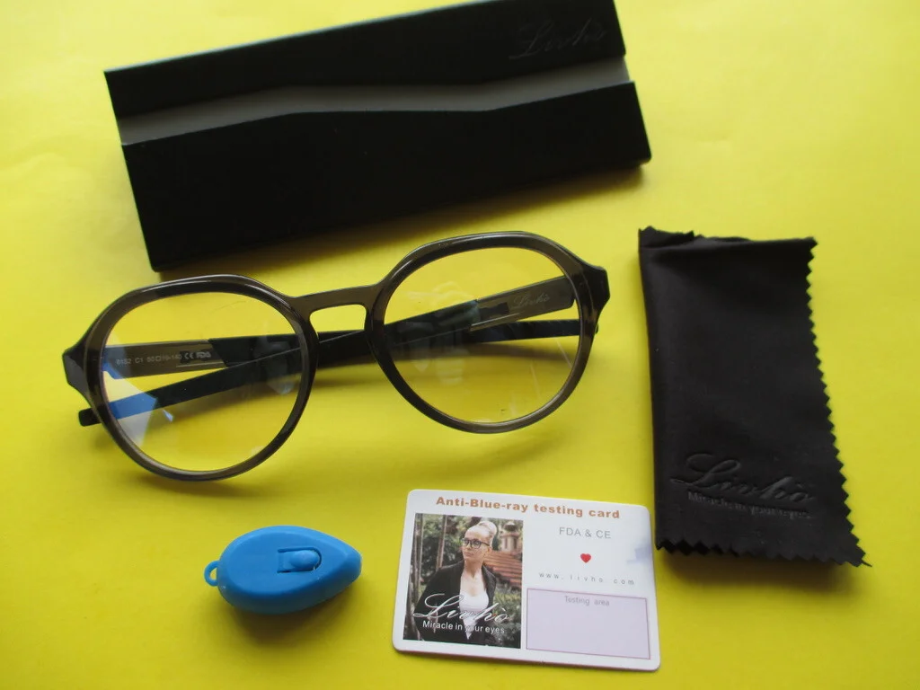 Clear Blue Light Blocking Livho Miracle In Your Eyes Italian Glasses Blue Rims