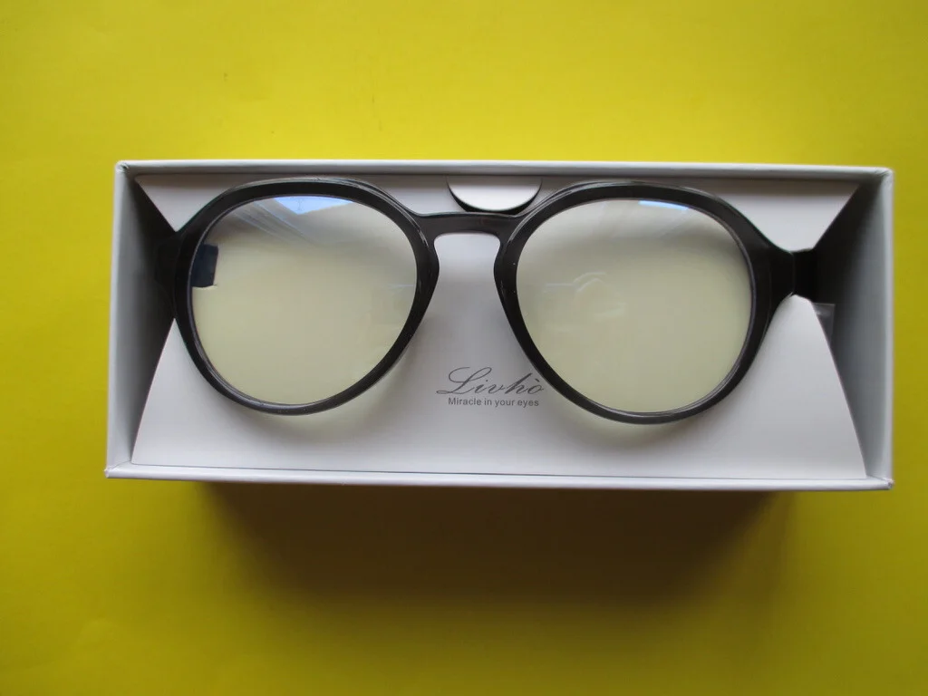 Clear Blue Light Blocking Livho Miracle In Your Eyes Italian Glasses Blue Rims 3