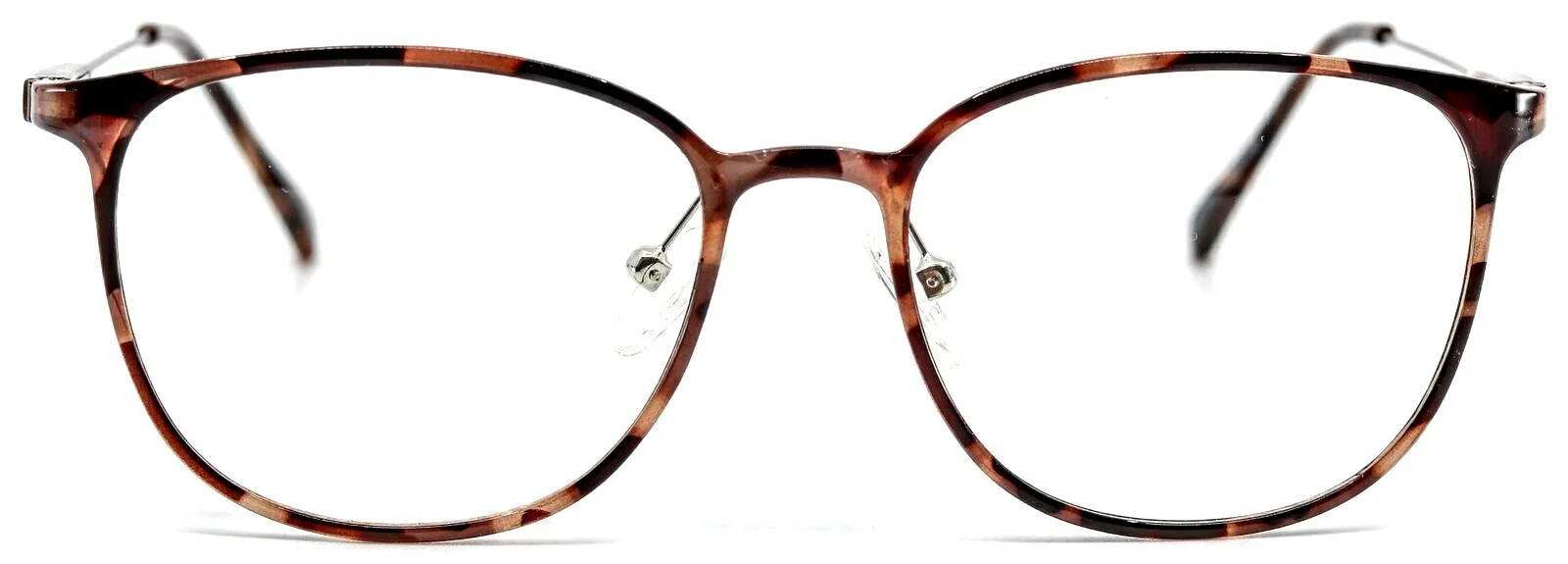 LIVHO TR1602 C3 Leopard Brown Men Women Oval Full Rim Frame Eyeglasses 52-17-142 3