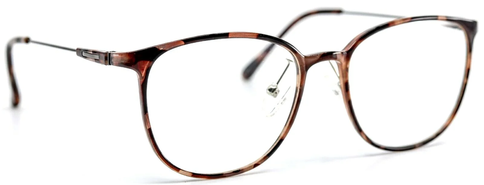 LIVHO TR1602 C3 Leopard Brown Men Women Oval Full Rim Frame Eyeglasses 52-17-142 4